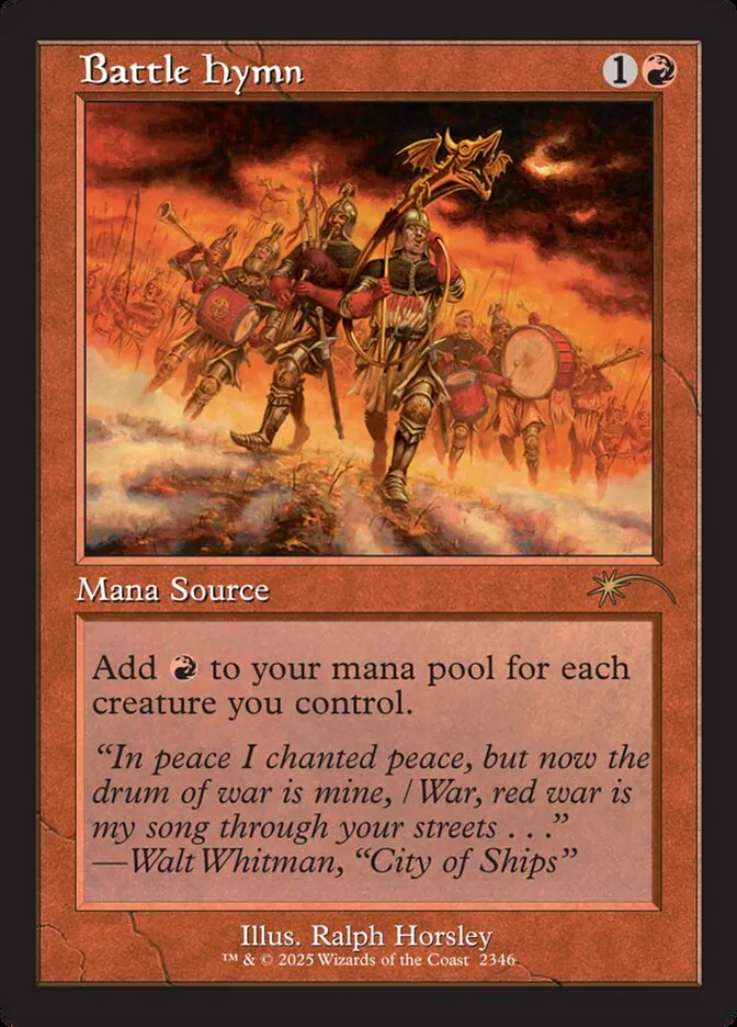 2019 Secret Lair Drop Battle Hymn #2346 rare card image