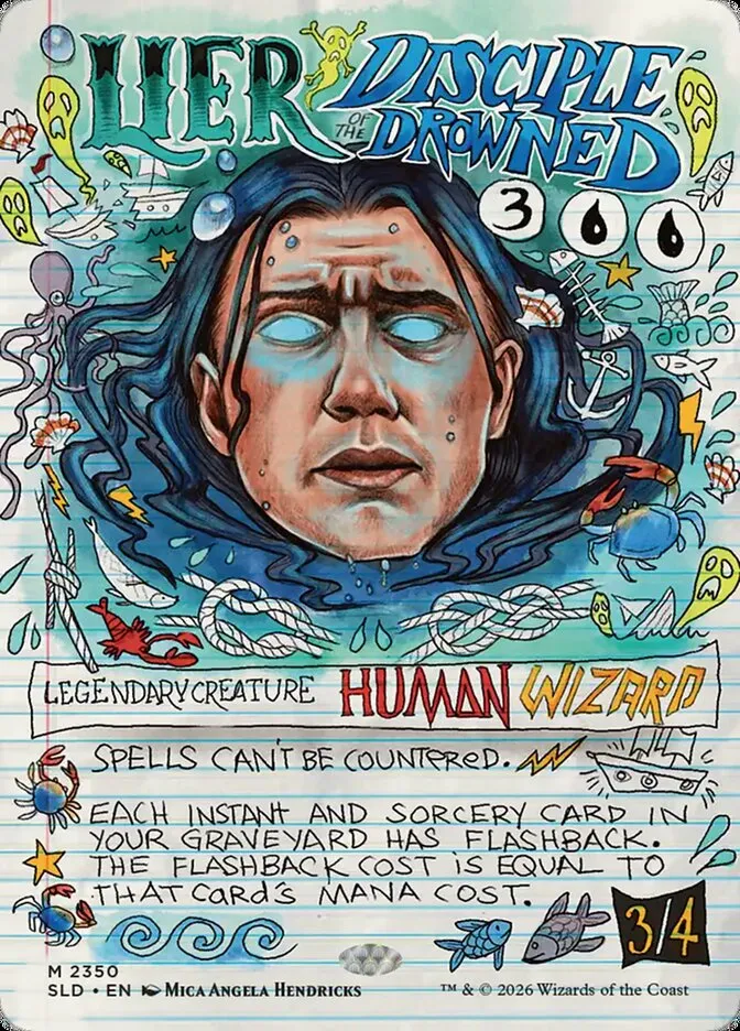 2019 Secret Lair Drop Lier, Disciple of the Drowned #2350 mythic card image