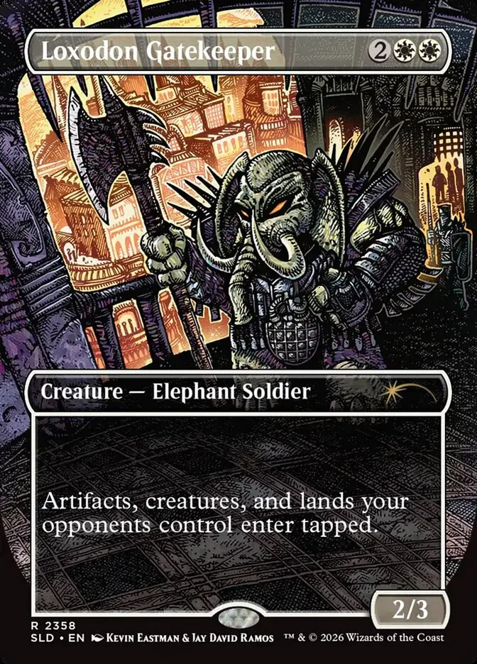 2019 Secret Lair Drop Loxodon Gatekeeper #2358 rare card image