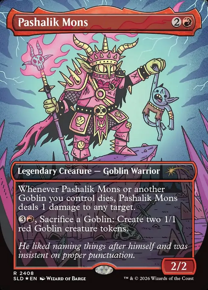 2019 Secret Lair Drop Pashalik Mons #2408 rare card image