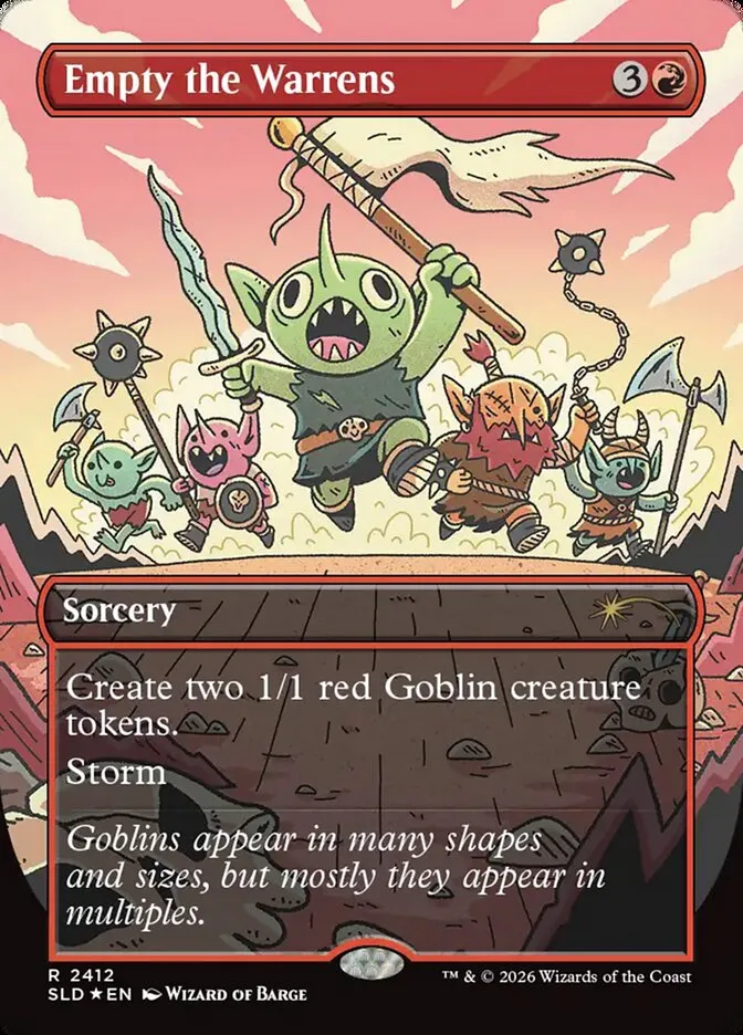 2019 Secret Lair Drop Empty the Warrens #2412 rare card image