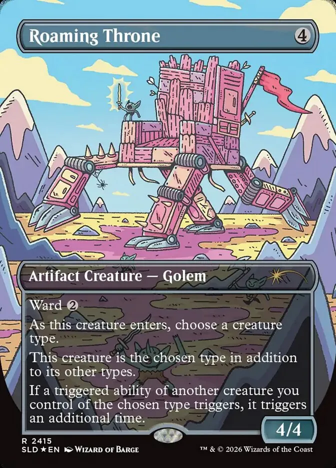 2019 Secret Lair Drop Roaming Throne #2415 rare card image
