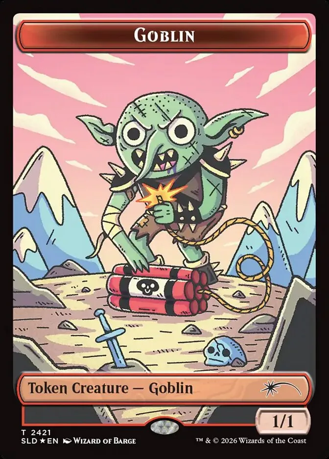 2019 Secret Lair Drop Goblin #2421 common card image