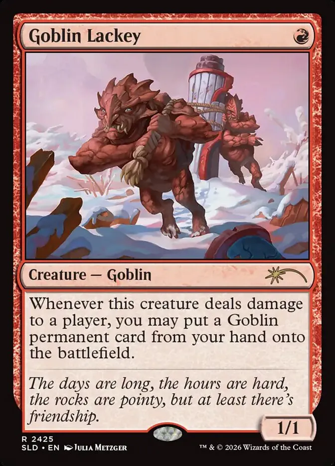 2019 Secret Lair Drop Goblin Lackey #2425 rare card image