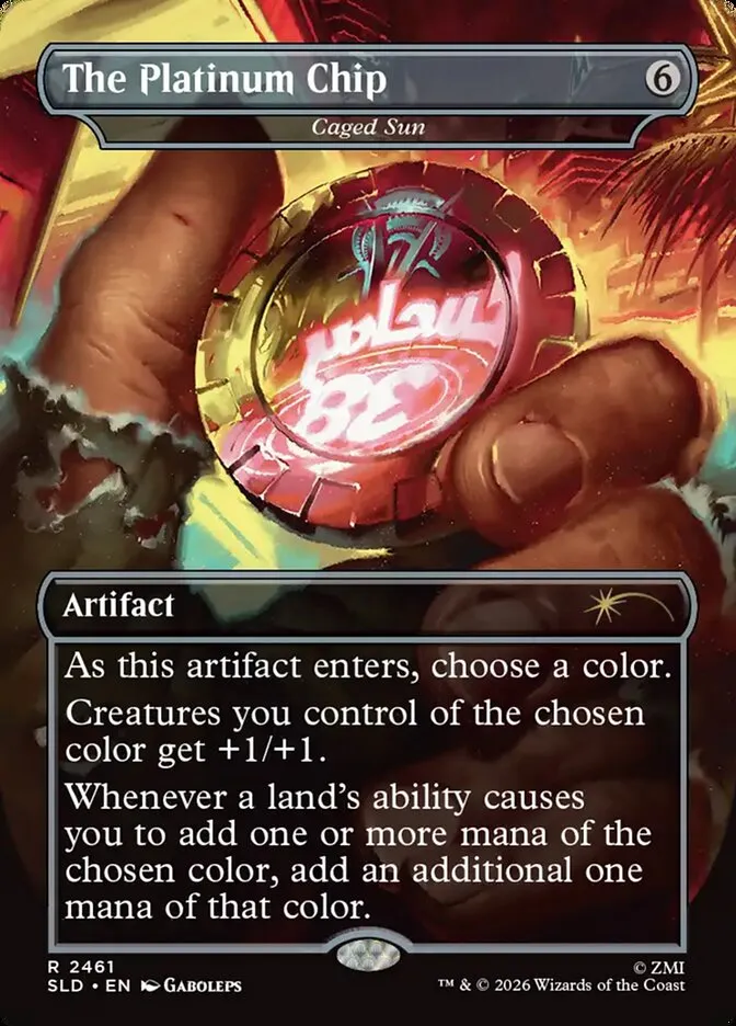 2019 Secret Lair Drop Caged Sun #2461 rare card image