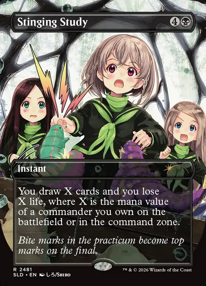 2019 Secret Lair Drop Stinging Study #2481 rare card image