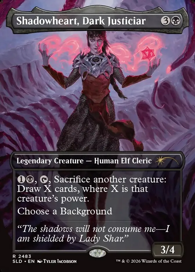 2019 Secret Lair Drop Shadowheart, Dark Justiciar #2483 rare card image