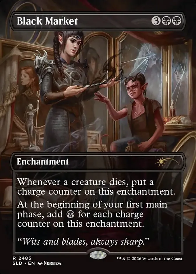 2019 Secret Lair Drop Black Market #2485 rare card image