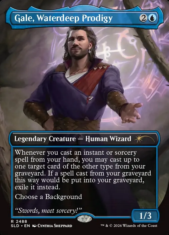 2019 Secret Lair Drop Gale, Waterdeep Prodigy #2488 rare card image