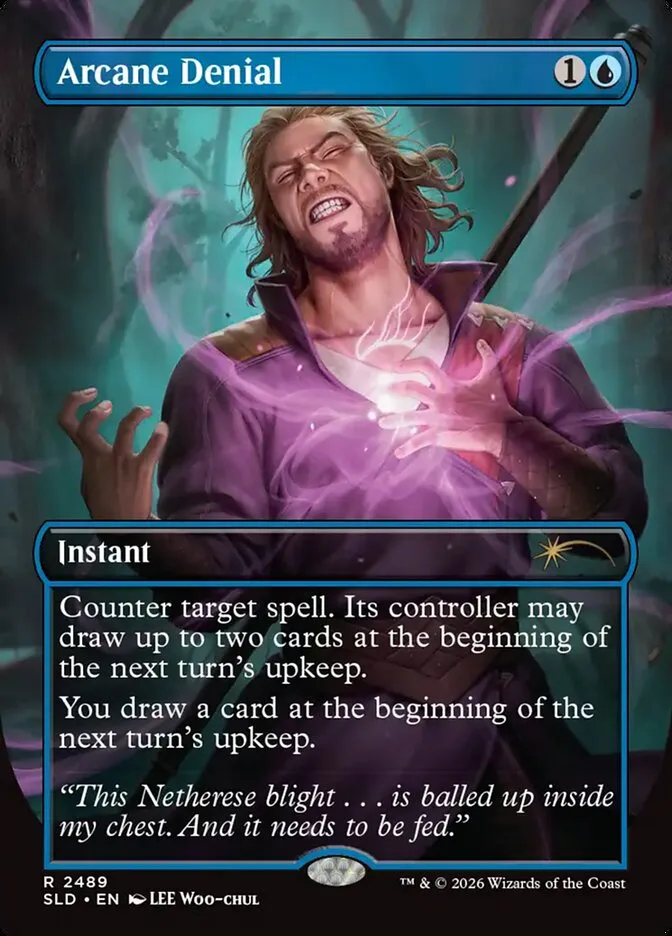 2019 Secret Lair Drop Arcane Denial #2489 rare card image