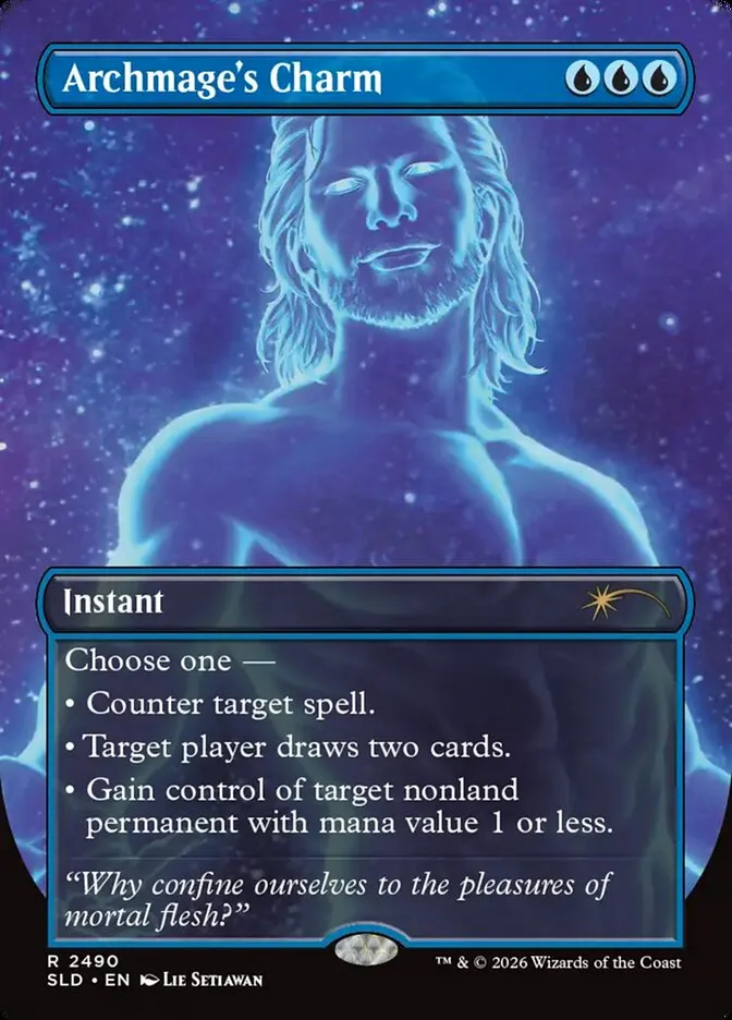 2019 Secret Lair Drop Archmage's Charm #2490 rare card image