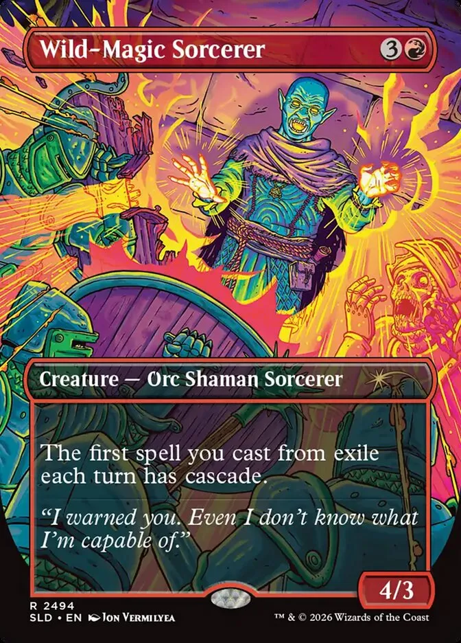 2019 Secret Lair Drop Wild-Magic Sorcerer #2494 rare card image