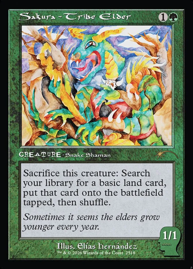 2019 Secret Lair Drop Sakura-Tribe Elder #2518 rare card image
