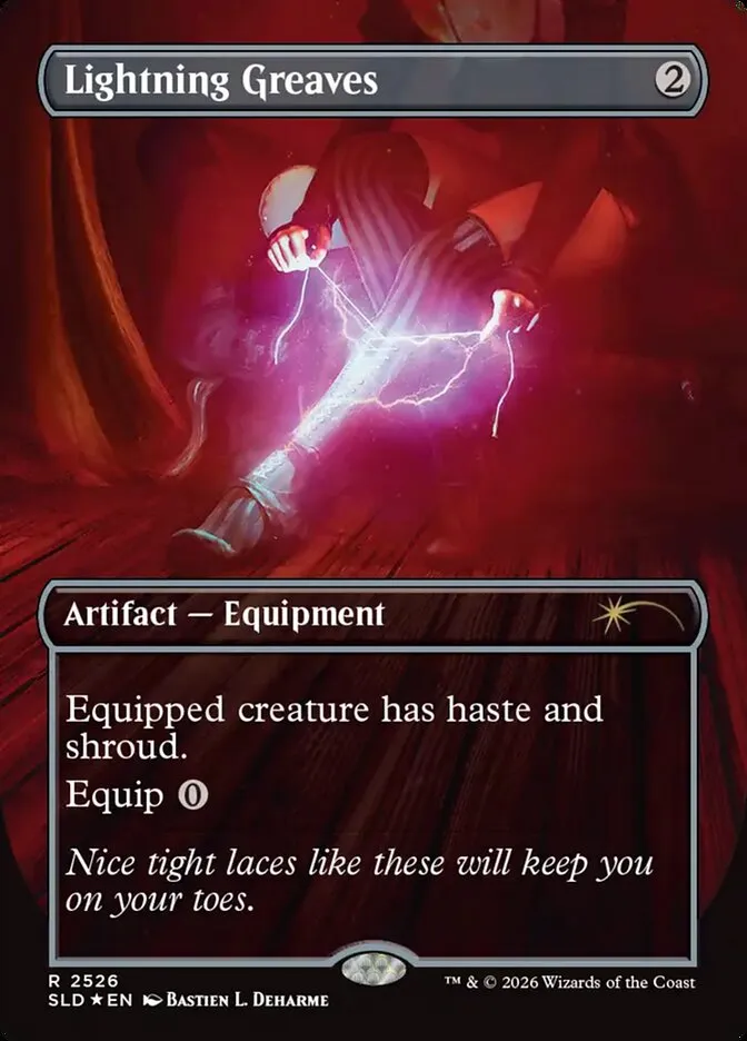 2019 Secret Lair Drop Lightning Greaves #2526 rare card image