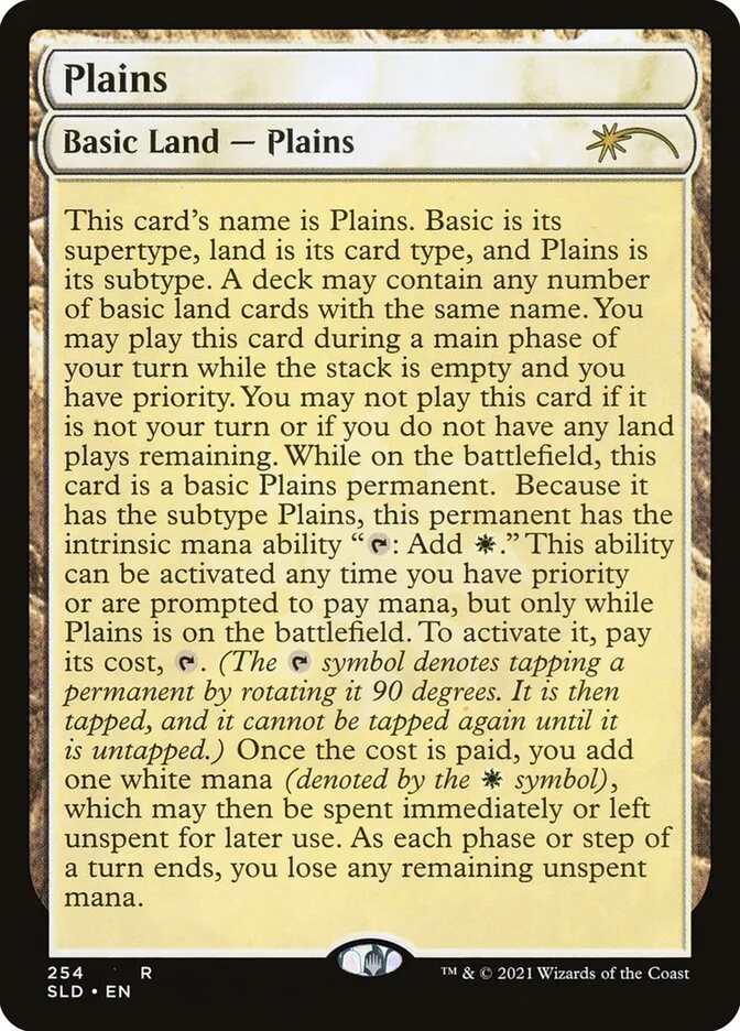 2019 Secret Lair Drop Plains [Foil] rare #254 rare card image