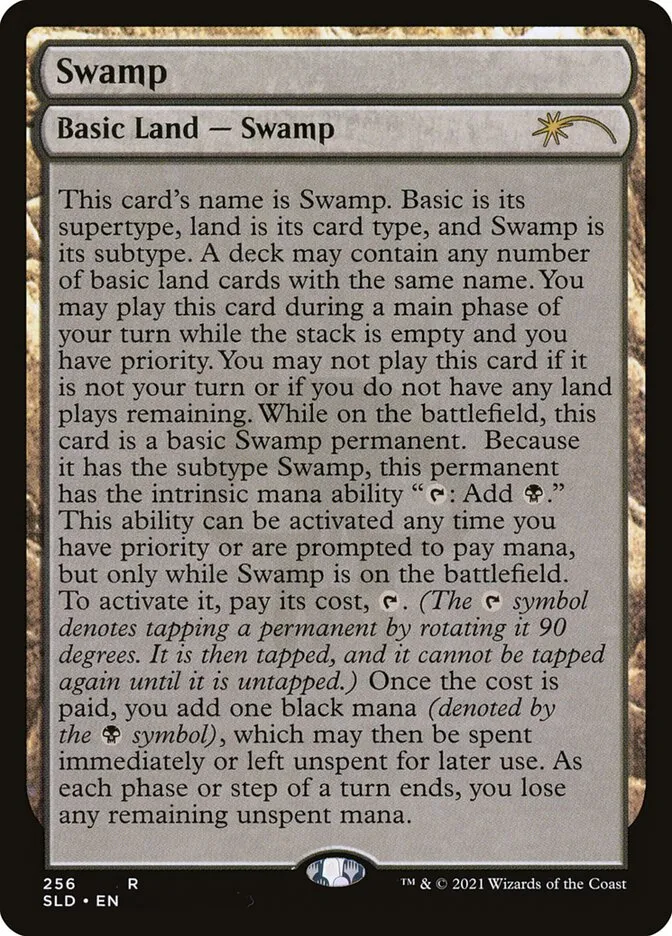 2019 Secret Lair Drop Swamp [Foil] rare #256 rare card image