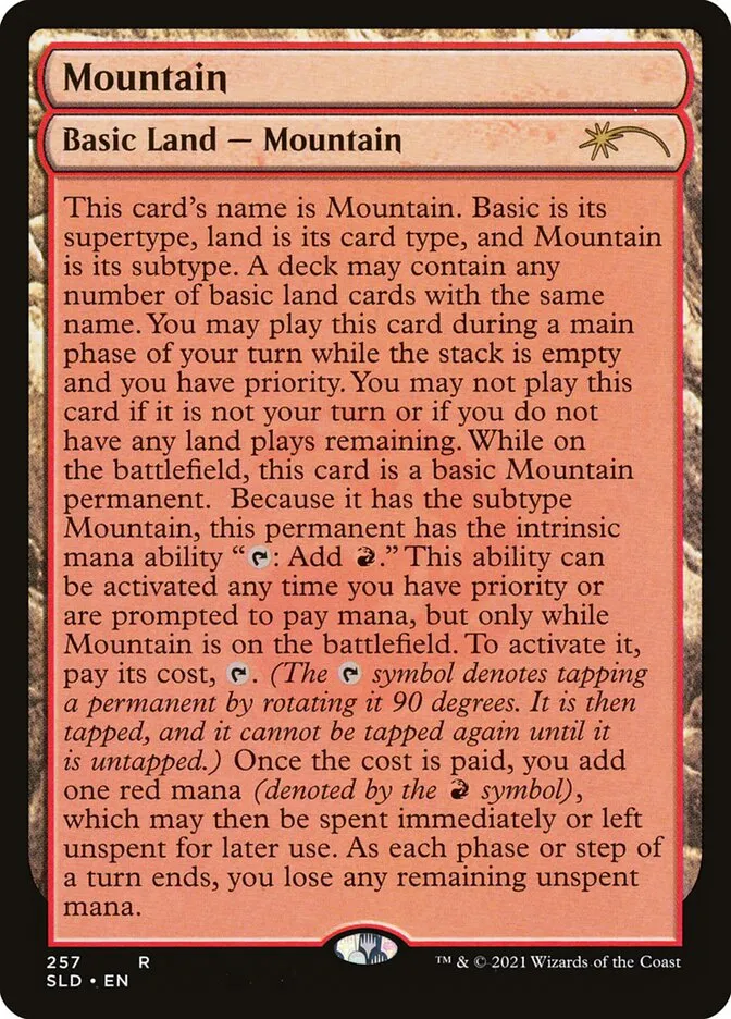 2019 Secret Lair Drop Mountain [Foil] rare #257 rare card image
