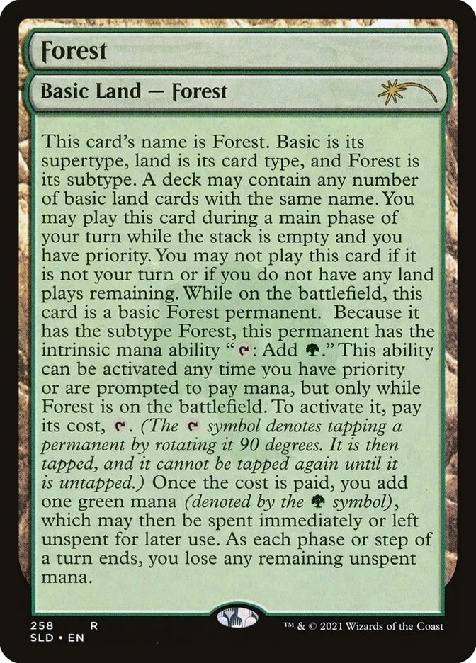 2019 Secret Lair Drop Forest [Foil] rare #258 rare card image
