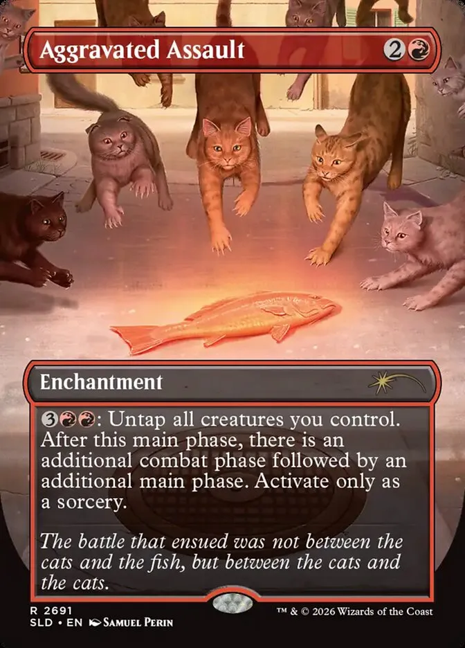 2019 Secret Lair Drop Aggravated Assault #2691 rare card image