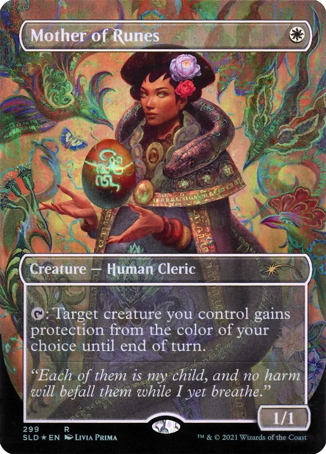 2019 Secret Lair Drop Mother of Runes [Borderless Foil] rare #299 rare card image