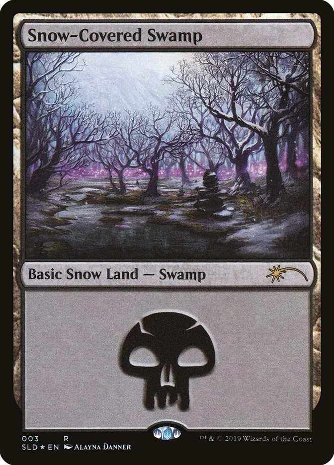 2019 Secret Lair Drop Snow-Covered Swamp rare #3 rare card image