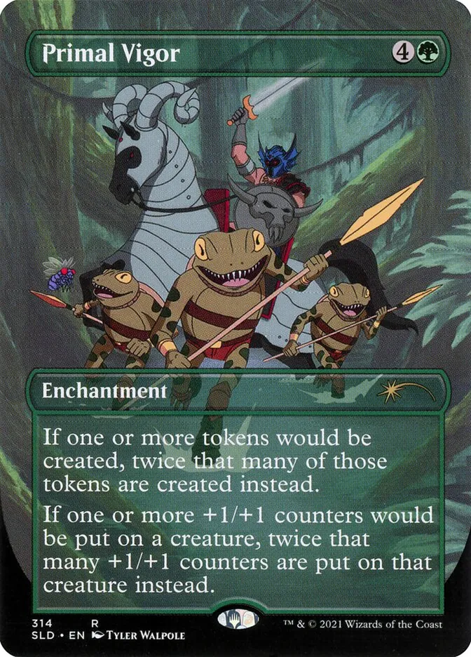2019 Secret Lair Drop Primal Vigor #314 rare card image