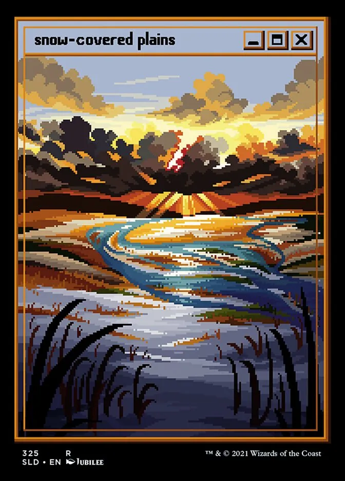 2019 Secret Lair Drop Snow-Covered Plains #325 rare card image