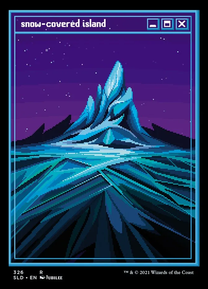 2019 Secret Lair Drop Snow-Covered Island #326 rare card image