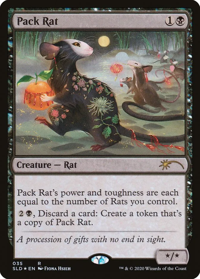 2019 Secret Lair Drop Pack Rat rare #35 rare card image