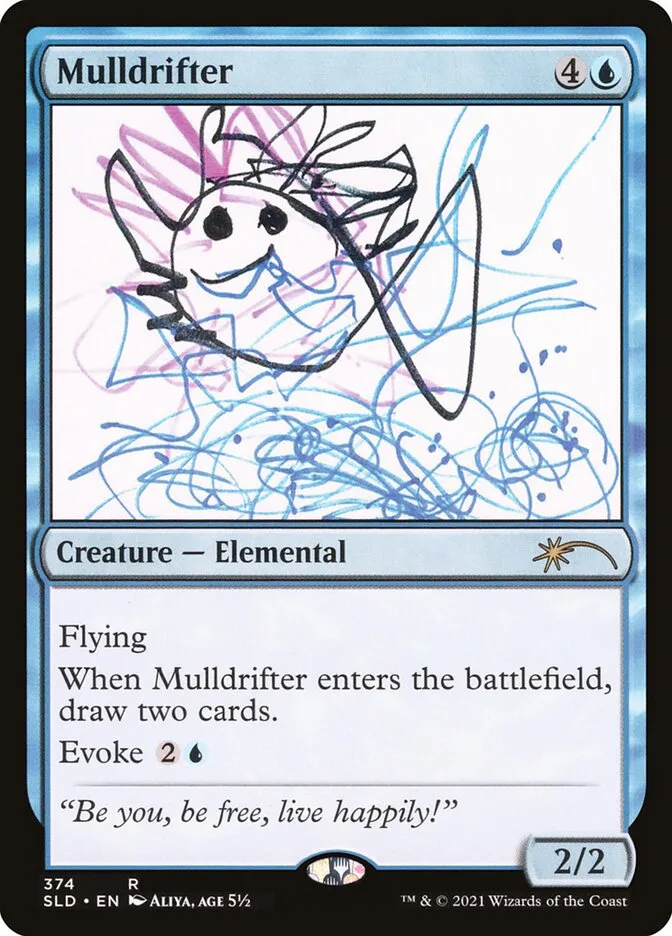 2019 Secret Lair Drop Mulldrifter #374 rare card image