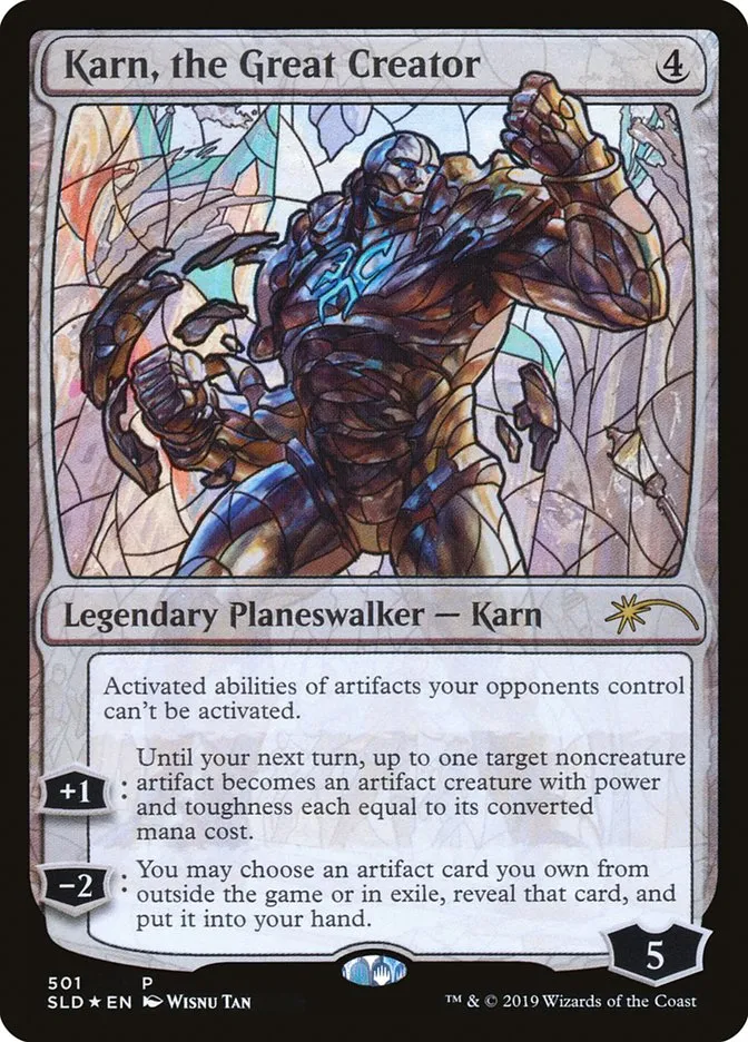 2019 Secret Lair Drop Karn, the Great Creator #501 rare card image