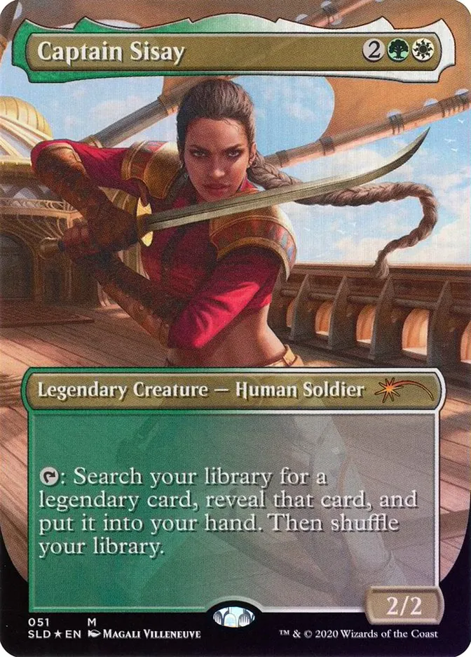 2019 Secret Lair Drop Captain Sisay mythic #51 mythic card image