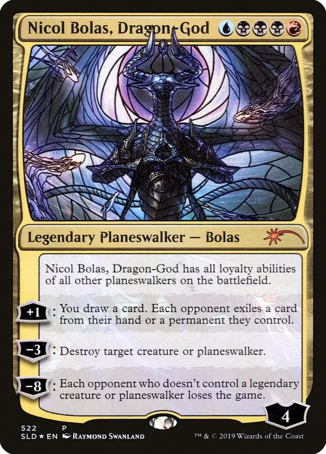 2019 Secret Lair Drop Nicol Bolas, Dragon-God #522 mythic card image