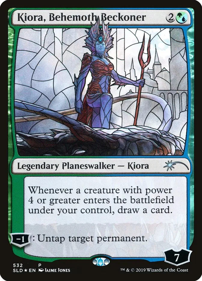 2019 Secret Lair Drop Kiora, Behemoth Beckoner uncommon #532 uncommon card image