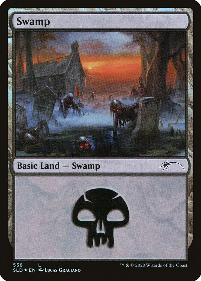 2019 Secret Lair Drop Swamp #558 common card image