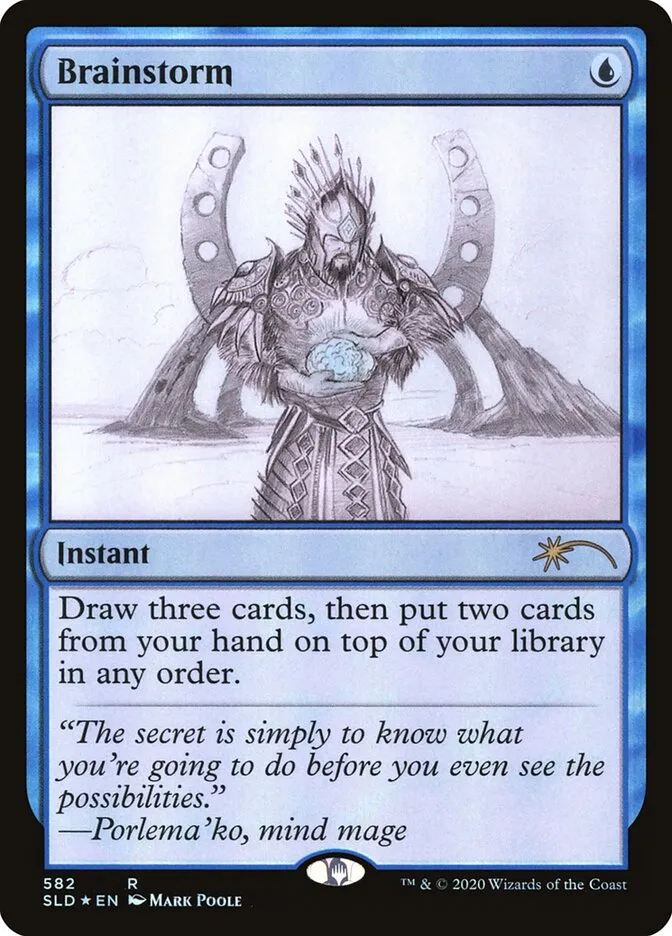 2019 Secret Lair Drop Brainstorm #582 rare card image
