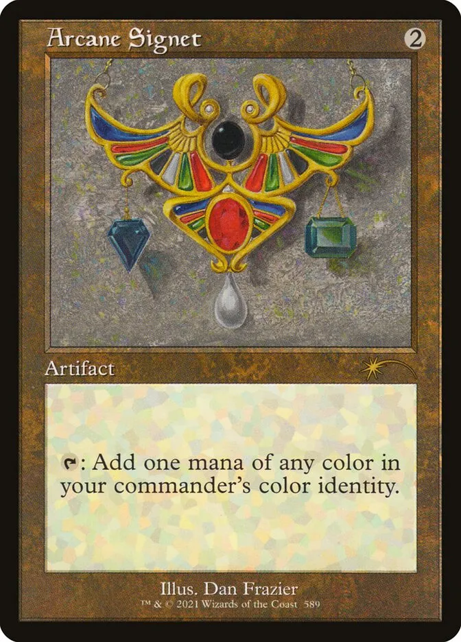 2019 Secret Lair Drop Arcane Signet #589 rare card image