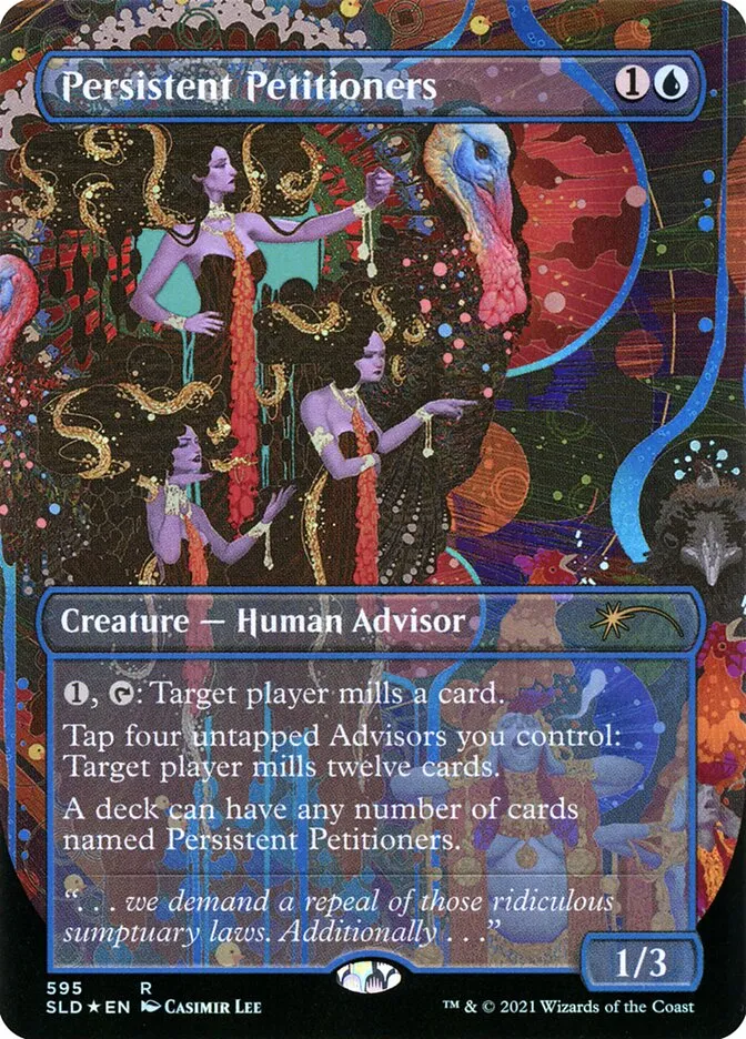 2019 Secret Lair Drop Persistent Petitioners rare #595 rare card image