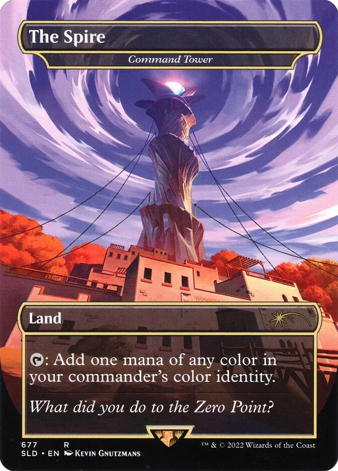 2019 Secret Lair Drop Command Tower #677 rare card image