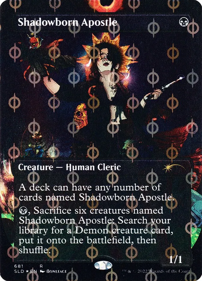 2019 Secret Lair Drop Shadowborn Apostle #681Φ rare card image