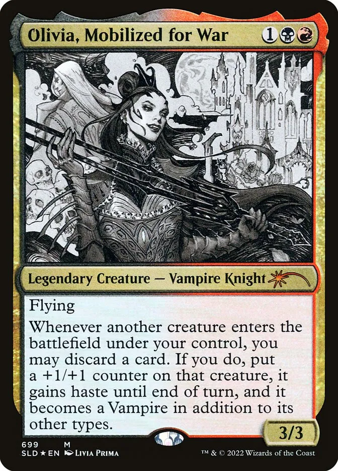 2019 Secret Lair Drop Olivia, Mobilized for War #699 mythic card image