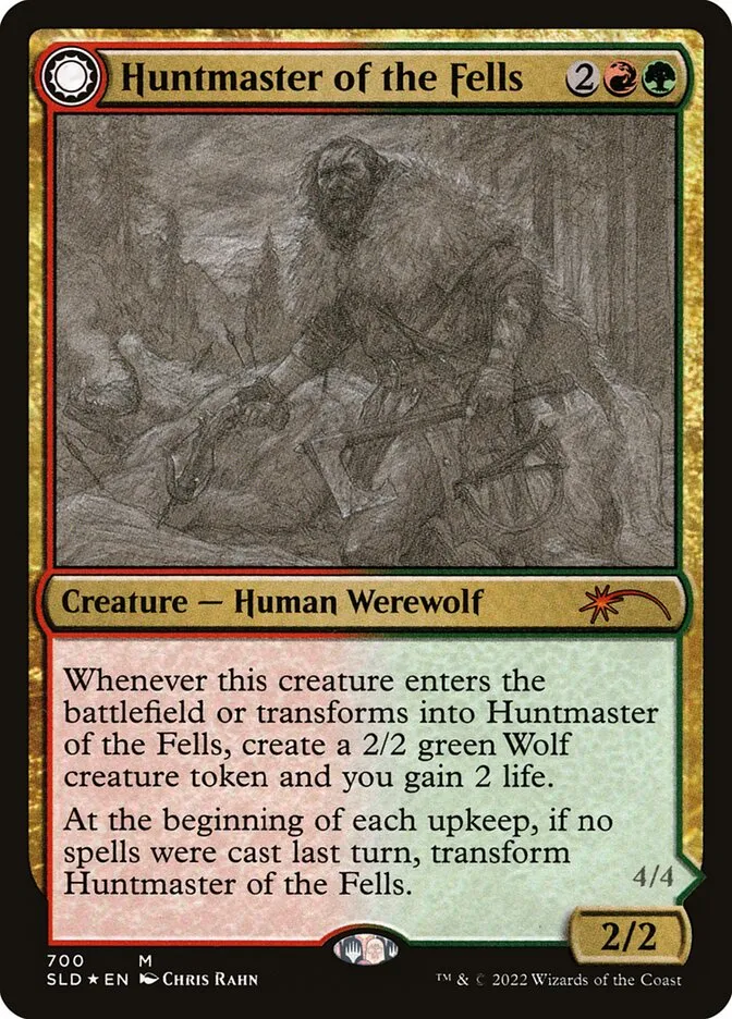 2019 Secret Lair Drop Huntmaster of the Fells // Ravager of the Fells #700 mythic card image