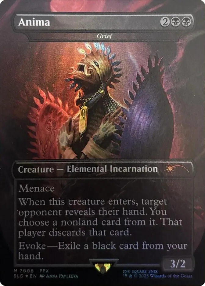 2019 Secret Lair Drop Grief #7006 mythic card image