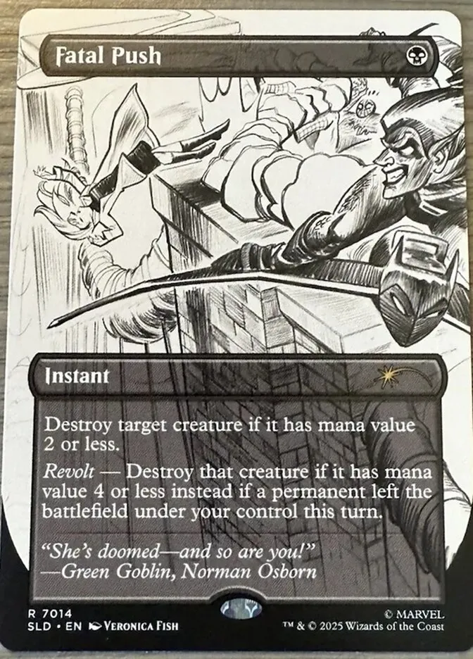 2019 Secret Lair Drop Fatal Push #7014 rare card image