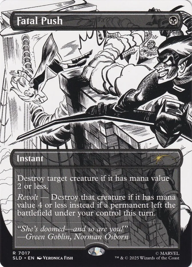 2019 Secret Lair Drop Fatal Push #7017 rare card image