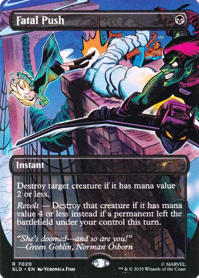 2019 Secret Lair Drop Fatal Push #7020 rare card image