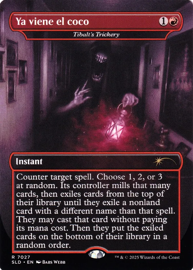 2019 Secret Lair Drop Tibalt's Trickery #7027 rare card image