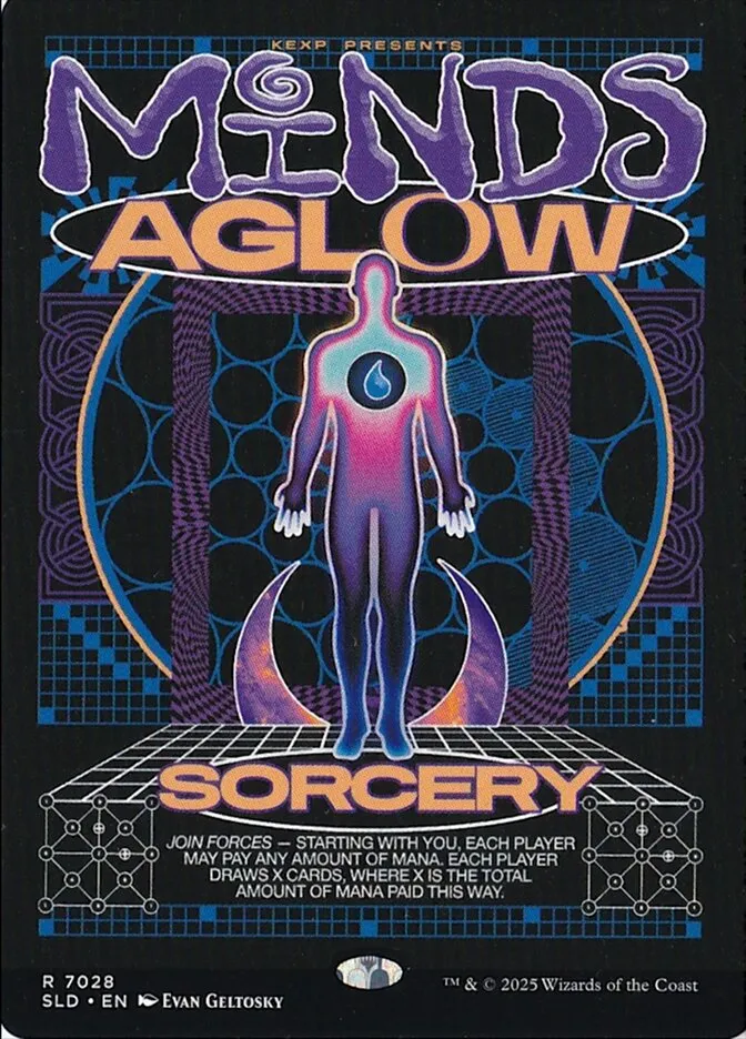 2019 Secret Lair Drop Minds Aglow #7028 rare card image