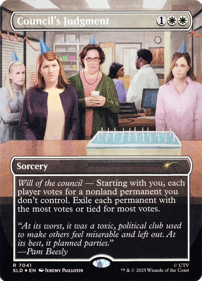 2019 Secret Lair Drop Council's Judgment #7041 rare card image