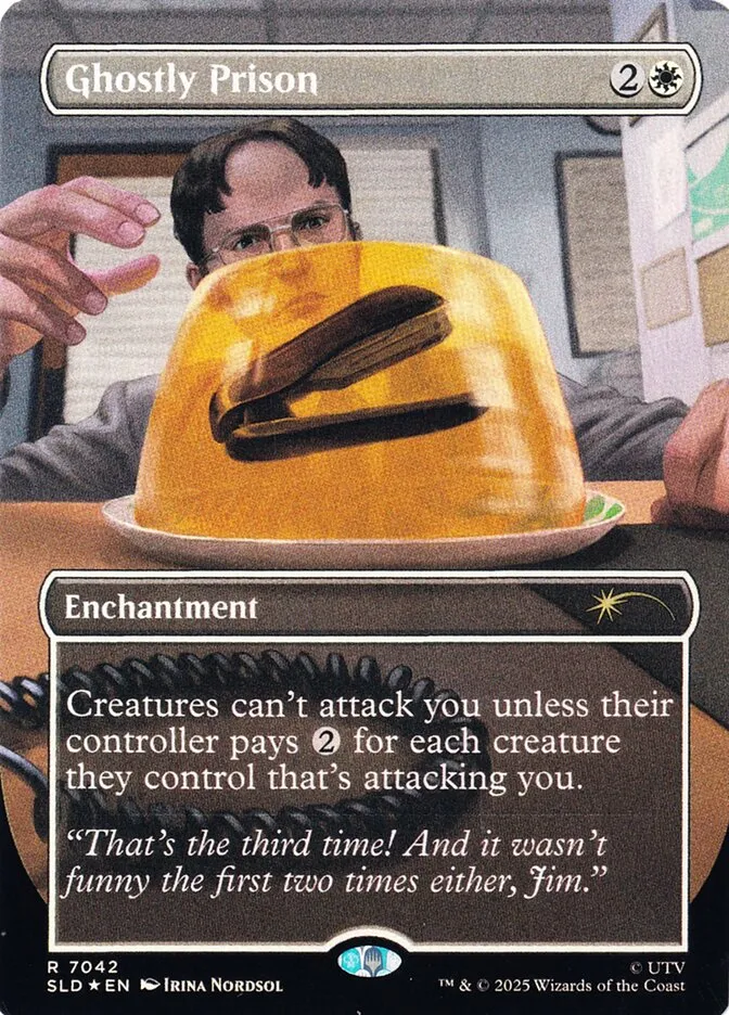 2019 Secret Lair Drop Ghostly Prison #7042 rare card image